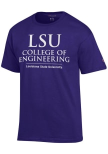 Champion LSU Tigers Purple College of Engineering Short Sleeve T Shirt