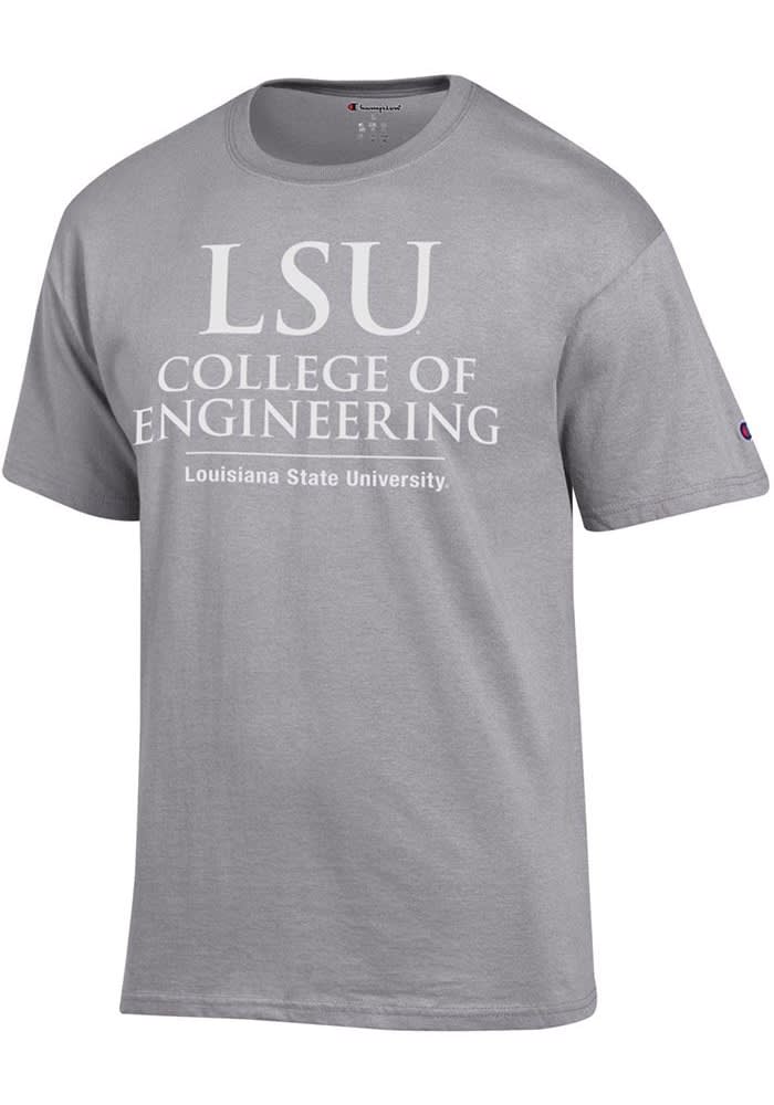 Champion LSU Tigers GREY College of Engineering Short Sleeve T Shirt -  14759608