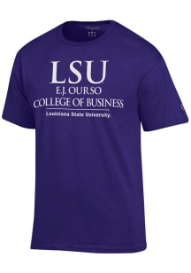 Champion LSU Tigers Purple College of Business Short Sleeve T Shirt