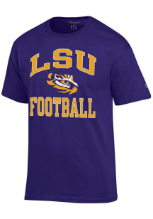 Champion LSU Tigers Purple Number One Football Short Sleeve T Shirt