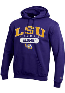 Champion LSU Tigers Mens Purple Alumni Pill Long Sleeve Hoodie