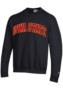 Champion Iowa State Cyclones Mens Black Arch Long Sleeve Crew Sweatshirt