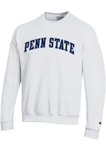 Champion Penn State Nittany Lions Mens White Arch Name Powerblend Long Sleeve Crew Sweatshirt