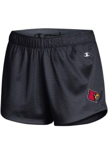 Champion Louisville Cardinals Womens Black Mesh Shorts