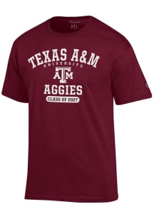 Champion Texas A&amp;M Aggies Maroon Class Of 2027 Short Sleeve T Shirt