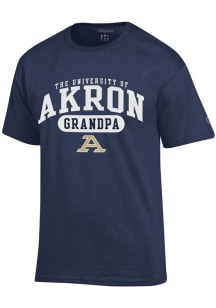 Champion Akron Zips Navy Blue Grandpa Pill Short Sleeve T Shirt