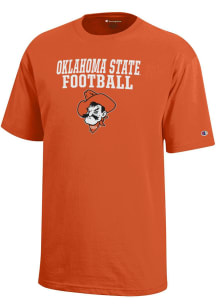 Champion Oklahoma State Cowboys Youth Orange Football Sport Drop Short Sleeve T-Shirt