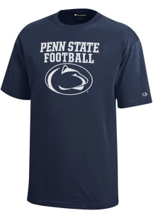 Champion Penn State Nittany Lions Youth Navy Blue Football Sport Drop Short Sleeve T-Shirt