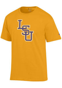 Champion LSU Tigers Gold Interlock Short Sleeve T Shirt