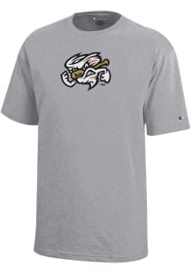 Champion  Youth Grey Primary Logo Short Sleeve T-Shirt