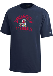 Champion Springfield Cardinals Youth Navy Blue Arched #1 Design Short Sleeve T-Shirt