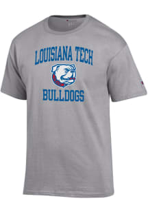 Champion Louisiana Tech Bulldogs Grey Alt Logo Number One Short Sleeve T Shirt