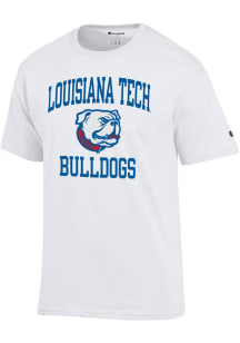 Champion Louisiana Tech Bulldogs White Alt Logo Number One Short Sleeve T Shirt
