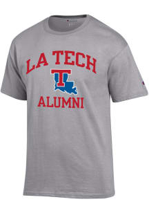 Champion Louisiana Tech Bulldogs Grey Alumni Number One Short Sleeve T Shirt