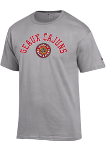 Champion UL Lafayette Ragin' Cajuns Grey Geaux Cajuns Short Sleeve T Shirt