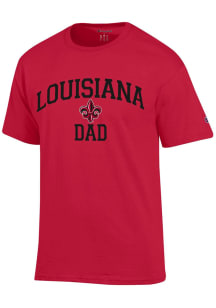 Champion UL Lafayette Ragin' Cajuns Red Dad Number One Short Sleeve T Shirt