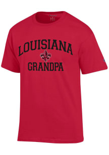 Champion UL Lafayette Ragin' Cajuns Red Grandpa Number One Short Sleeve T Shirt