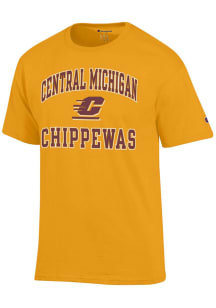 Champion Central Michigan Chippewas Gold Number 1 Short Sleeve T Shirt