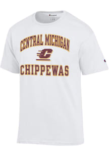 Champion Central Michigan Chippewas White Number 1 Short Sleeve T Shirt