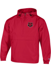 Champion Arkansas State Red Wolves Mens Red Packable Primary Team Logo Light Weight Jacket