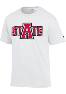 Champion Arkansas State Red Wolves White Alternate Logo Short Sleeve T Shirt