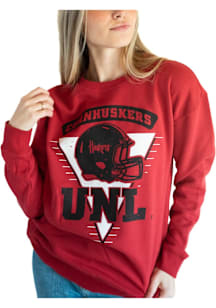 Gameday Social Nebraska Cornhuskers Womens Red Comfort Crew Sweatshirt