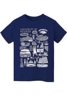 Vive La Fete Nevada Wolf Pack Youth Navy Blue Impressions Short Sleeve T-Shirt