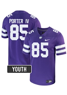 Larry  Porter IV K-State Wildcats Youth Purple Nike NIL Name And Number Football Jersey