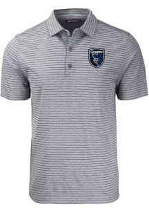 Cutter and Buck San Jose Earthquakes Black Forge Heather Stripe Big and Tall Polo