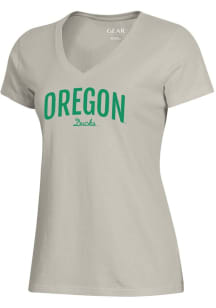 Oregon Ducks White Gear for Sports Arch Script Mascot Mia Short Sleeve T-Shirt