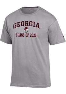 Champion Georgia Bulldogs Grey Class of 2025 Text Jersey Short Sleeve T Shirt