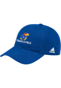 Adidas Kansas Jayhawks Track and Field Washed Slouch Adjustable Hat - Blue