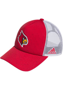 Adidas Louisville Cardinals Foam Trucker Adjustable Hat - Red