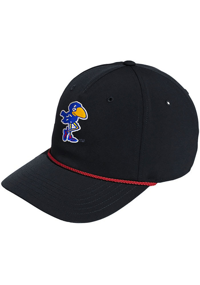 Rally Kansas Jayhawks 1912 Jayhawk Golf Rope Adjustable Hat - Black