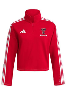 Adidas Texas Tech Red Raiders Womens Red Just a Tidbit Qtr Zip