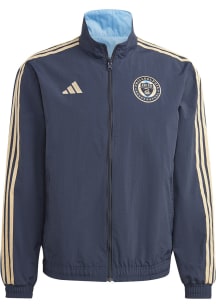 Adidas Philadelphia Union Mens Navy Blue ANTHEM Track Jacket