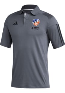 Adidas FC Cincinnati Mens Grey TIRO COTTON Short Sleeve Polo