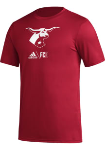 Adidas FC Dallas Red PREGAME CLUB ICON Short Sleeve T Shirt