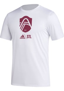 Adidas St Louis City SC White PREGAME CLUB ICON Short Sleeve T Shirt