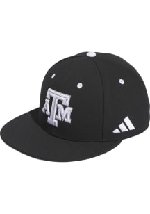 Adidas Texas A&amp;M Aggies Mens Black Baseball On-Field Fitted Hat