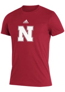 Adidas Nebraska Cornhuskers Red Primary Team Logo Short Sleeve Fashion T Shirt