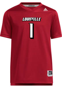 Adidas Louisville Cardinals Youth Red Team Football Jersey