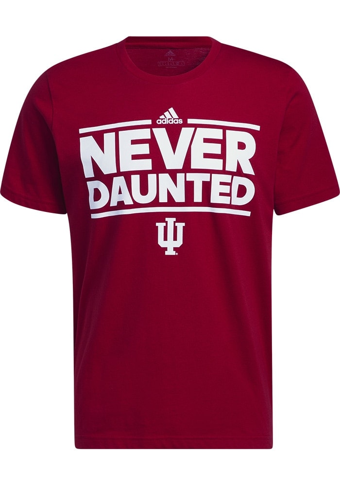 Adidas Indiana Hoosiers CRIMSON Fresh Slogan Short Sleeve T Shirt