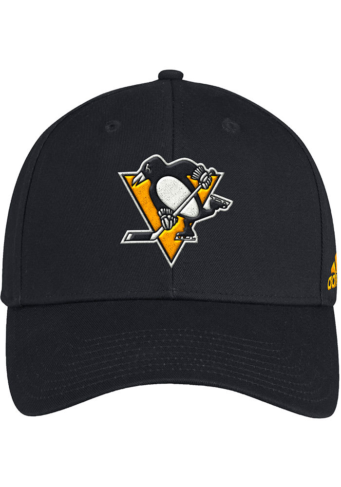 Adidas Pittsburgh Penguins Structured Adjustable Hat - Black