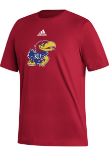 Adidas Kansas Jayhawks Red Primary Team Logo Short Sleeve T Shirt