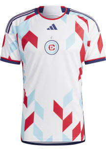 Chicago Fire Mens Adidas Authentic Soccer AWAY Jersey - White