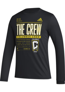 Adidas Columbus Crew Black PREGAME CLUB DNA Long Sleeve T-Shirt