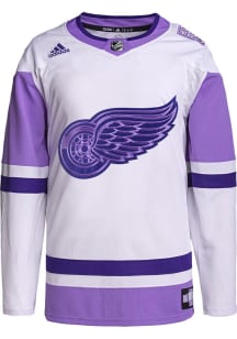 Adidas  Detroit Red Wings Mens White 22 Hockey Fights Cancer Hockey Jersey