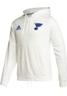 Adidas St Louis Blues Mens White Zero Dye QZ Long Sleeve Hoodie