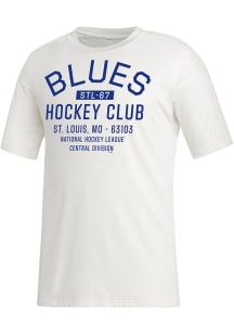 Adidas St Louis Blues White Zero Dye Short Sleeve T Shirt